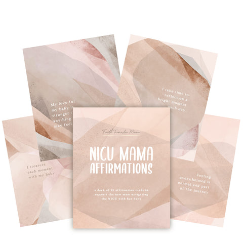 NICU Mama Affirmations - A Soothing and Warm Gift of 20 Encouraging Affirmation Cards to Support NICU Moms Through their Neonata