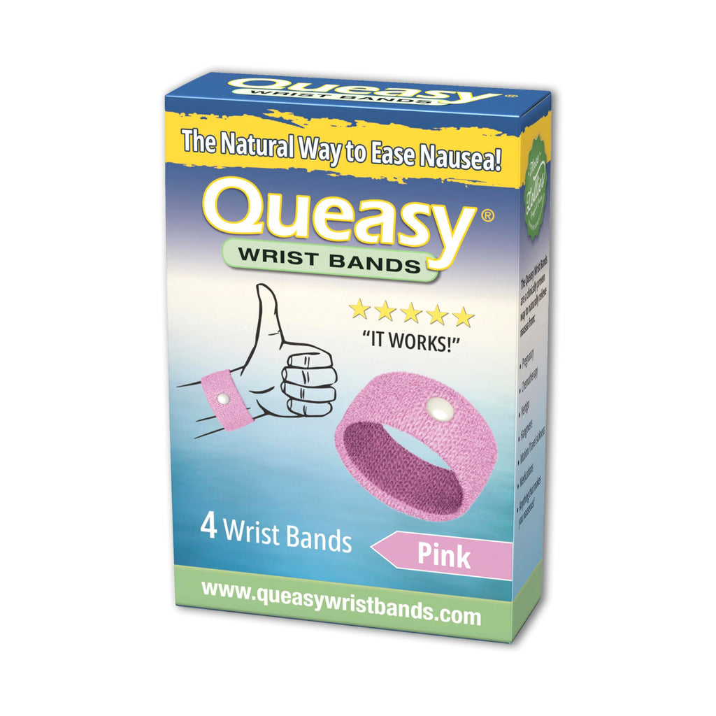 Three Lollies Queasy Wrist Bands - Natural Non-Drowsy Nausea Relief & Sickness Prevention - Travel & Motion Sickness - Relief fr