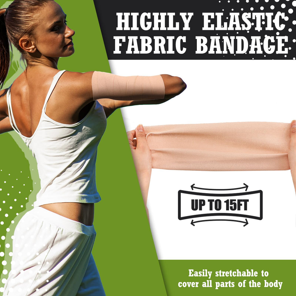 Tondiamo 8 Rolls Elastic Adhesive Bandage Tape Medical Bandage Wrap Athletic Sports Tape Flexible Stretch Skin Bandages Strips f