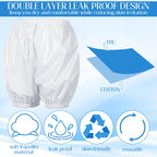 Nuanchu 2 Pcs Unisex Washable Adult Diaper Cover Reusable Leakproof Incontinence Underpants for Incontinence Supplies(L Size)