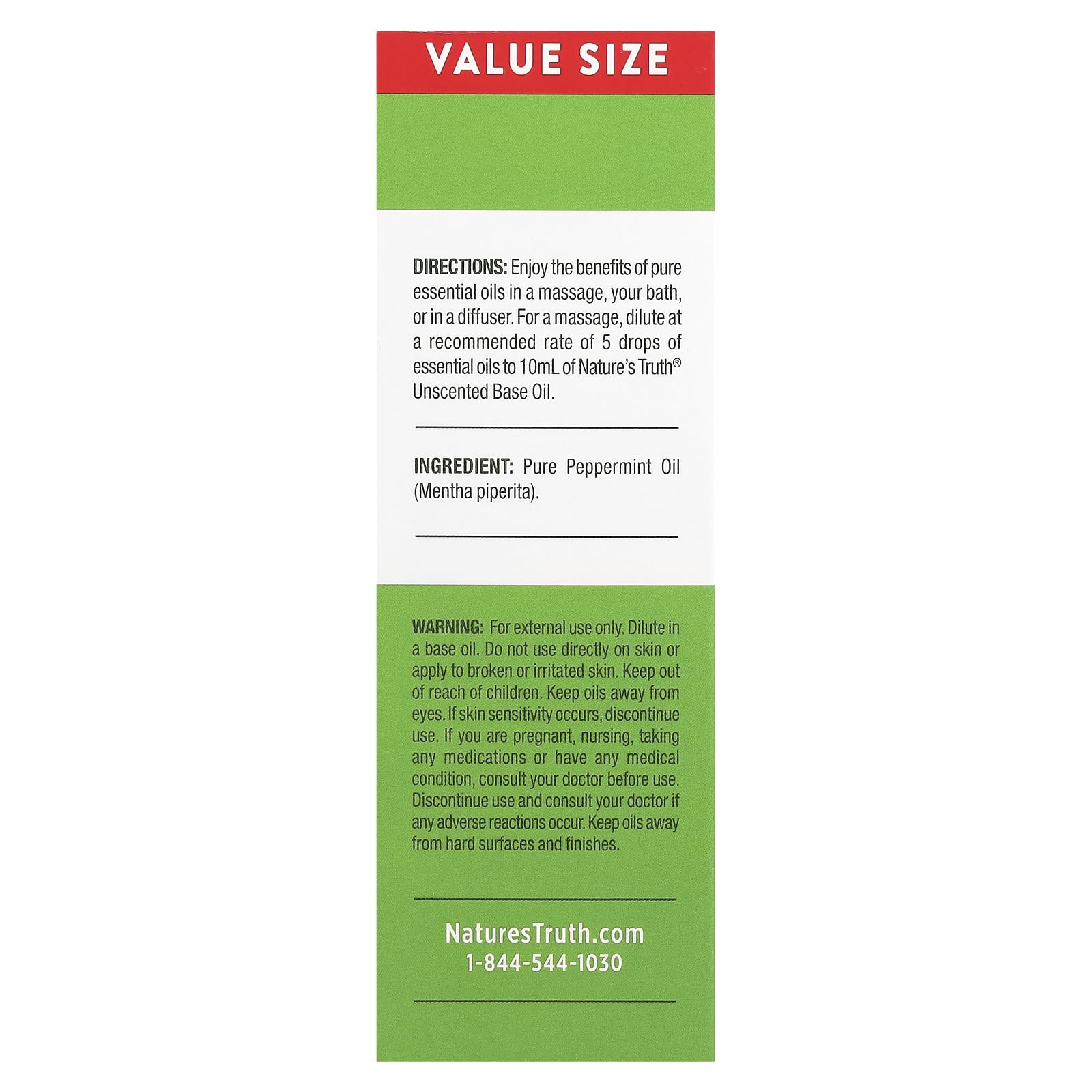 Natures Truth Essential Oil, Peppermint, 2 Fl Oz