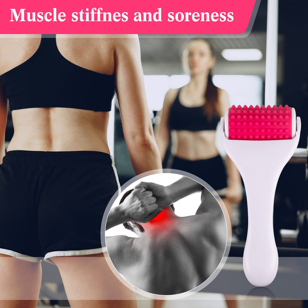 2 Pcs Muscle Roller Stick Fascia Body Cellulite Face Muscle Massage Roller Manual Massage Tools for Muscles Relief Neck Arm Back