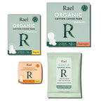Rael Feminine Care, Period Essential for Women - Organic Cotton Cover Regular & Overnight Pads for Women, Regular Panty Liners a
