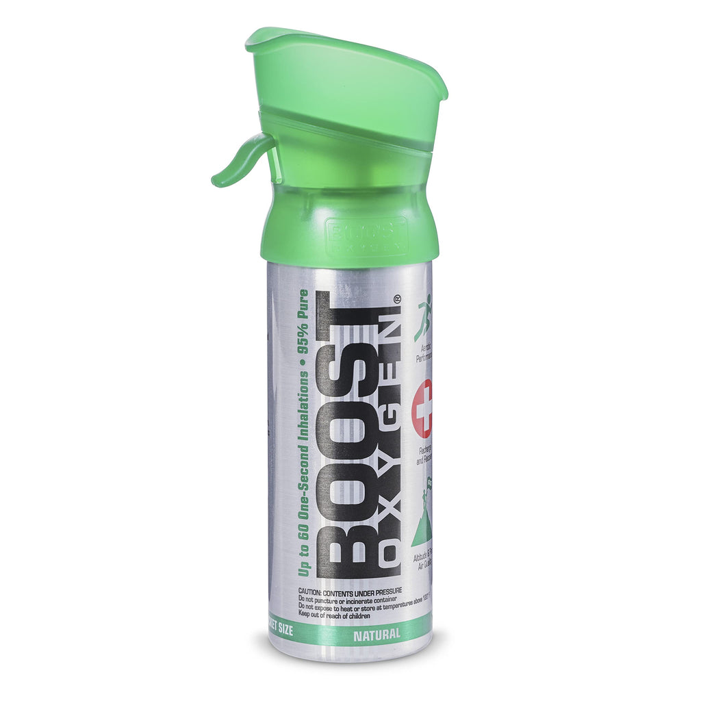 Boost Oxygen Pocket Size Natural 3L Canister | Respiratory Support for Aerobic Recovery, Altitude, Performance & Health (1 Pack)