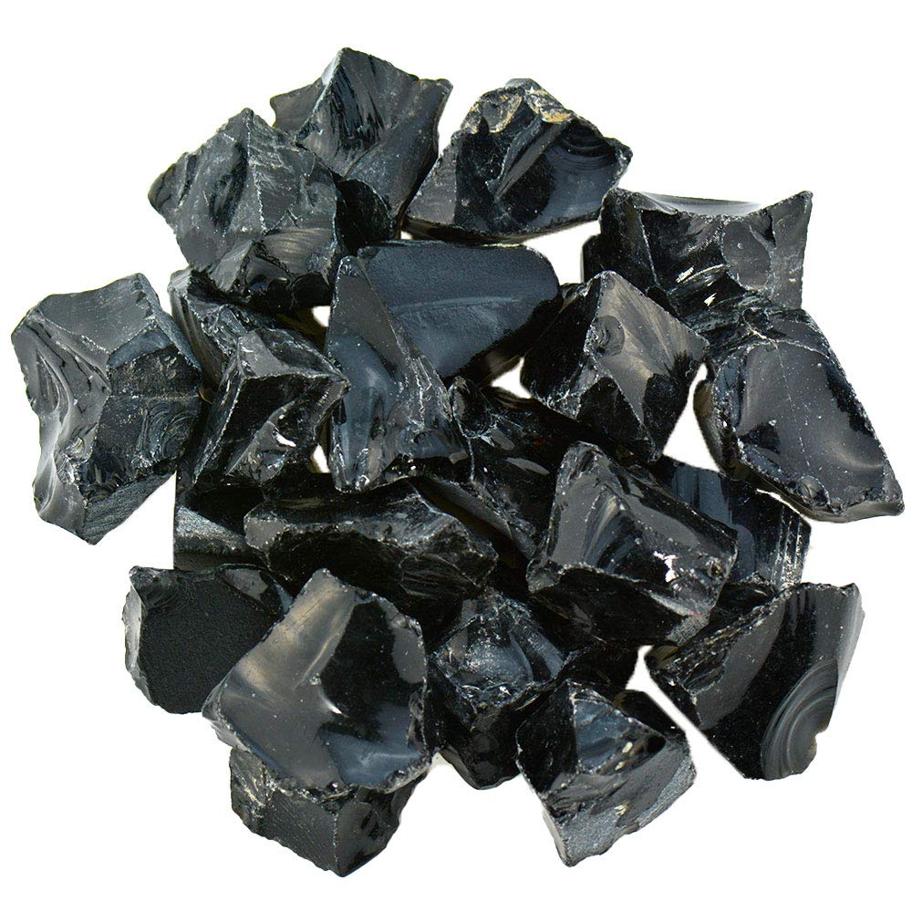Bulk Rough Black Obsidian Crystal Large 1 Natural Raw Stones Crystal for Tumbling Cabbing Fountain Rocks Decoration Polishing Wi