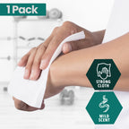 MED PRIDE Disposable XL Premoistened Washcloths 8    x 12    Pack of 80 - Adult Cloth Wipes For Sensitive Skin- Extra Soft Incon