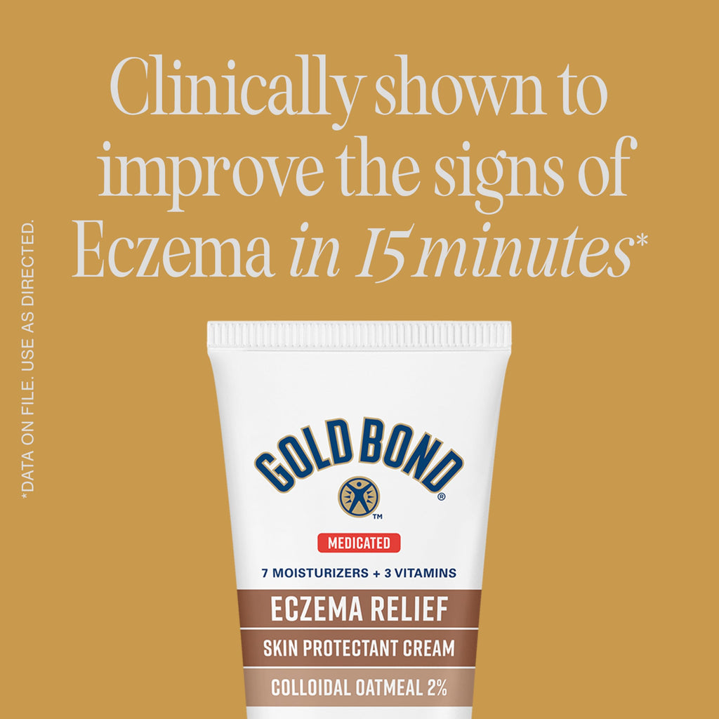 Gold Bond Medicated Eczema Relief Skin Protectant Cream, 8 oz., With 2% Colloidal Oatmeal