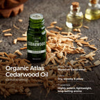 Gya Labs Organic Cedarwood Essential Oil for Diffuser - 100% Pure Natural Cedarwood Oil Organic for Skin & Hair (0.34 Fl Oz)