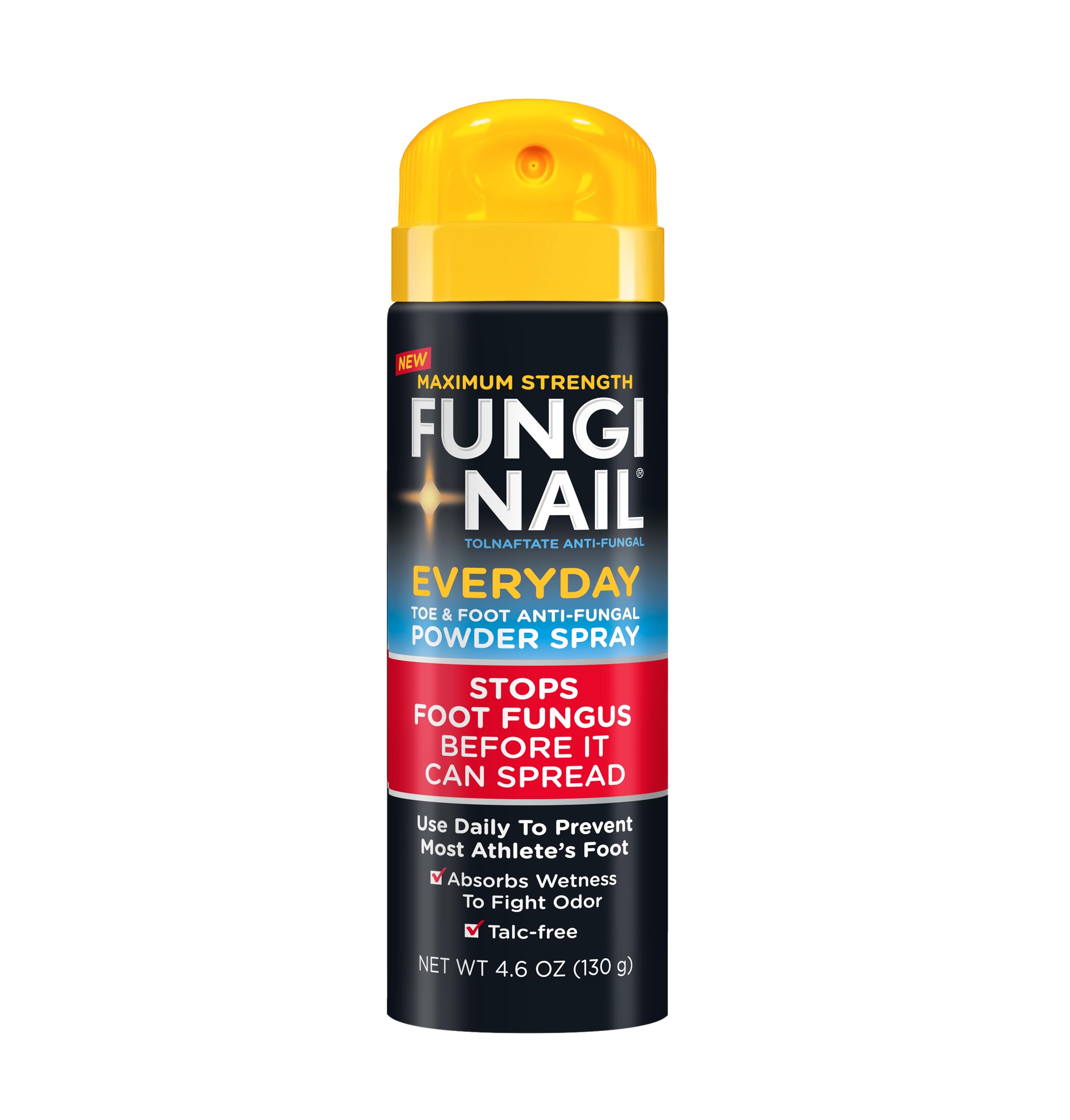 Fungi-Nail Everyday Anti-Fungal Powder Spray, Stops Foot Fungus, Prevents Most Athletes Foot, Absorbs Wetness to Fight Odor, Tal