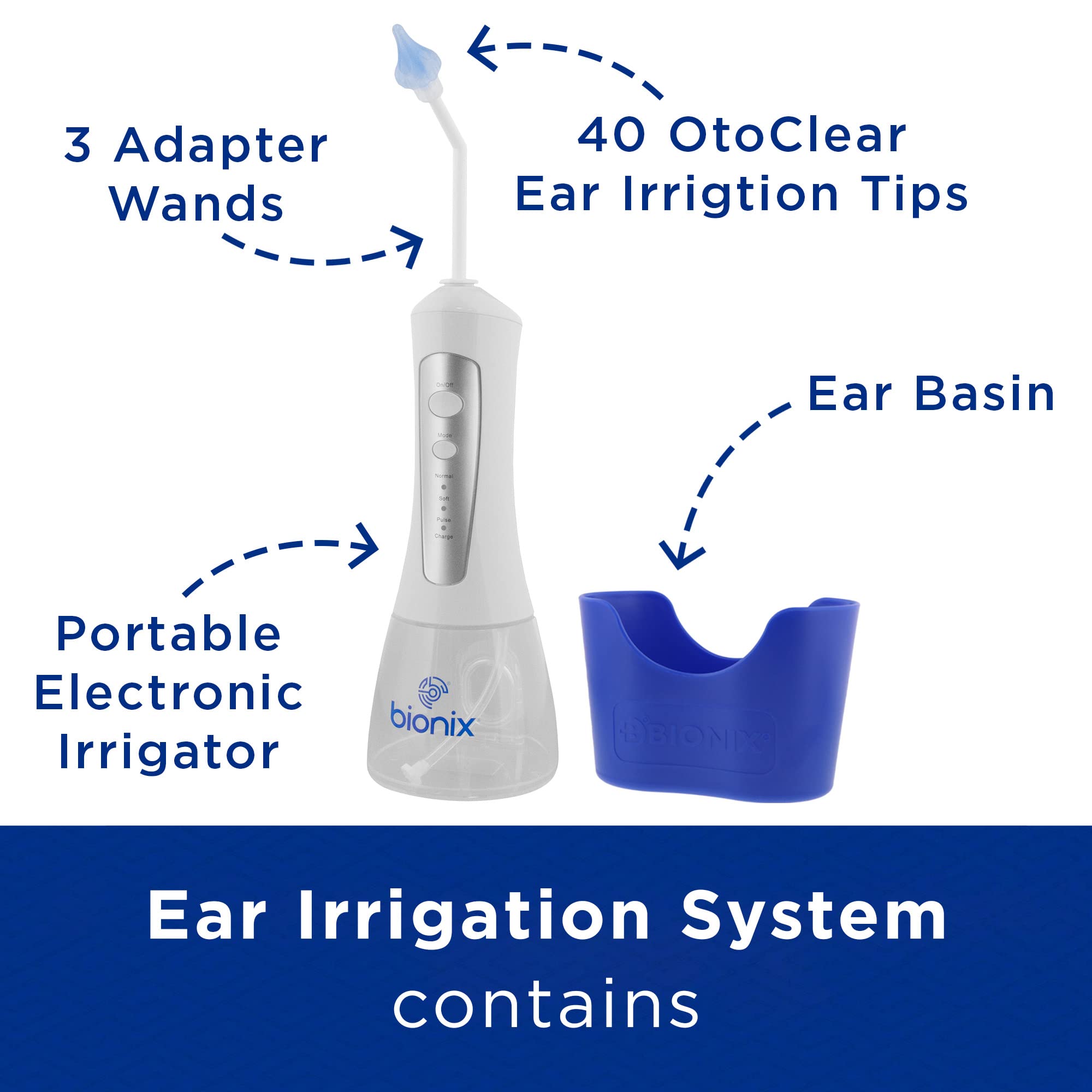 Bionix - OtoClear Ear Irrigation System, Comfortable, Easy-To-Use, For Safe Earwax Removal, Ideal for Healthcare Providers, Soft