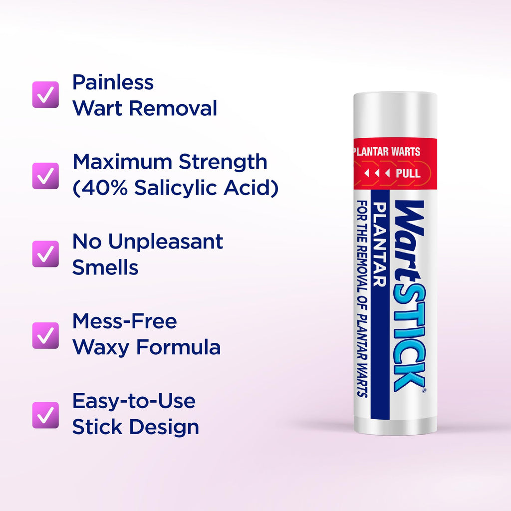 WartStick Plantar Maximum Strength Salicylic Acid Solid-Stick Plantar Wart Remover, 0.34 Oz