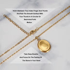 B BBPM Worry Stone Necklace| 14K Gold Plated Dainty Pendant Peaceful Thumb Necklace|Fidget Pendants for Anxiety Relief Meditatio