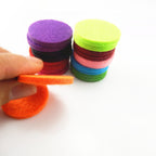 100PCS Diameter 1.18 inches Round Essential Oil Diffuser Locket Necklace Refill Pads Thickened Washable Absorbent Felt Pads 30MM