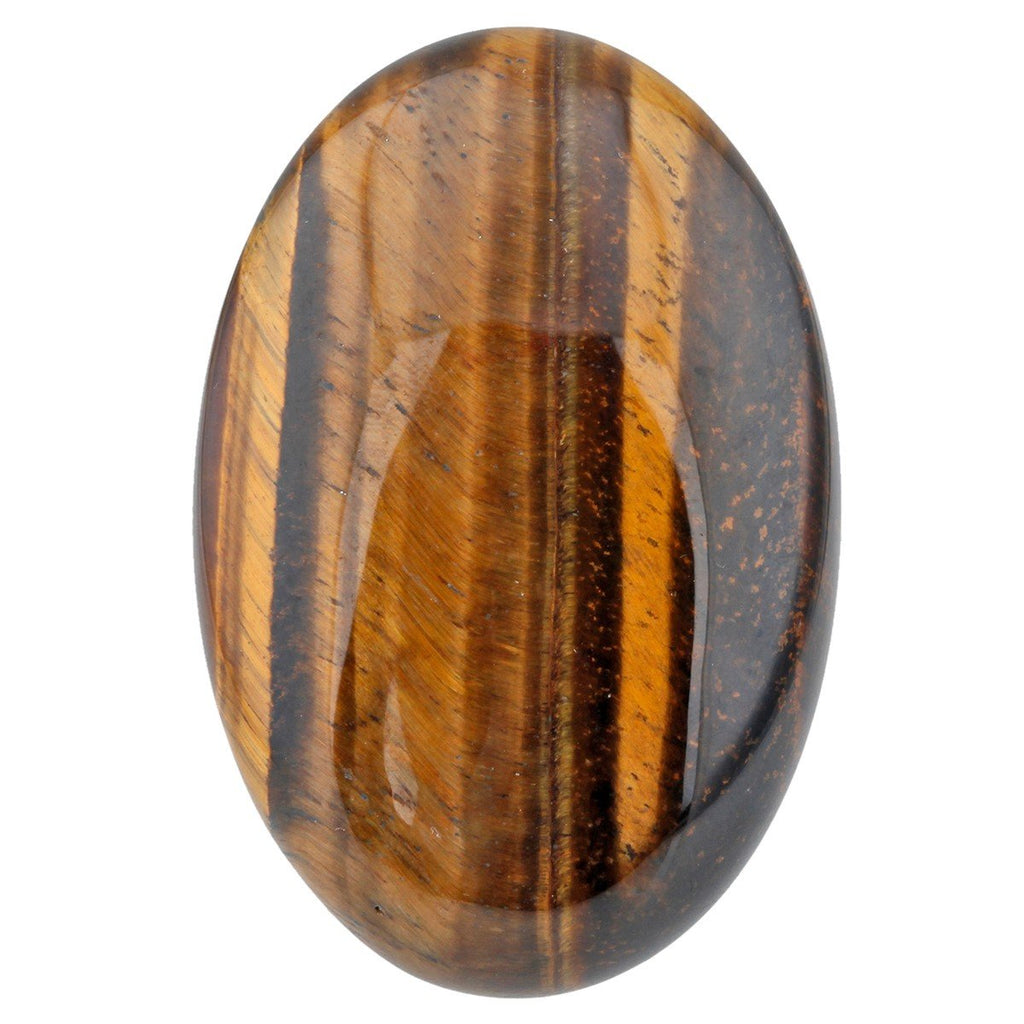 Rockcloud Oval Worry Stones,Palm Pocket Energy Stone,Healing Crystal with Velvet Bag,Tiger's Eye