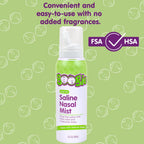 Boogie Baby Saline Nasal Spray Mist, Allergy Relief, Nasal Decongestant, FSA/HSA Eligible, Made with Natural Saline, Unscented,