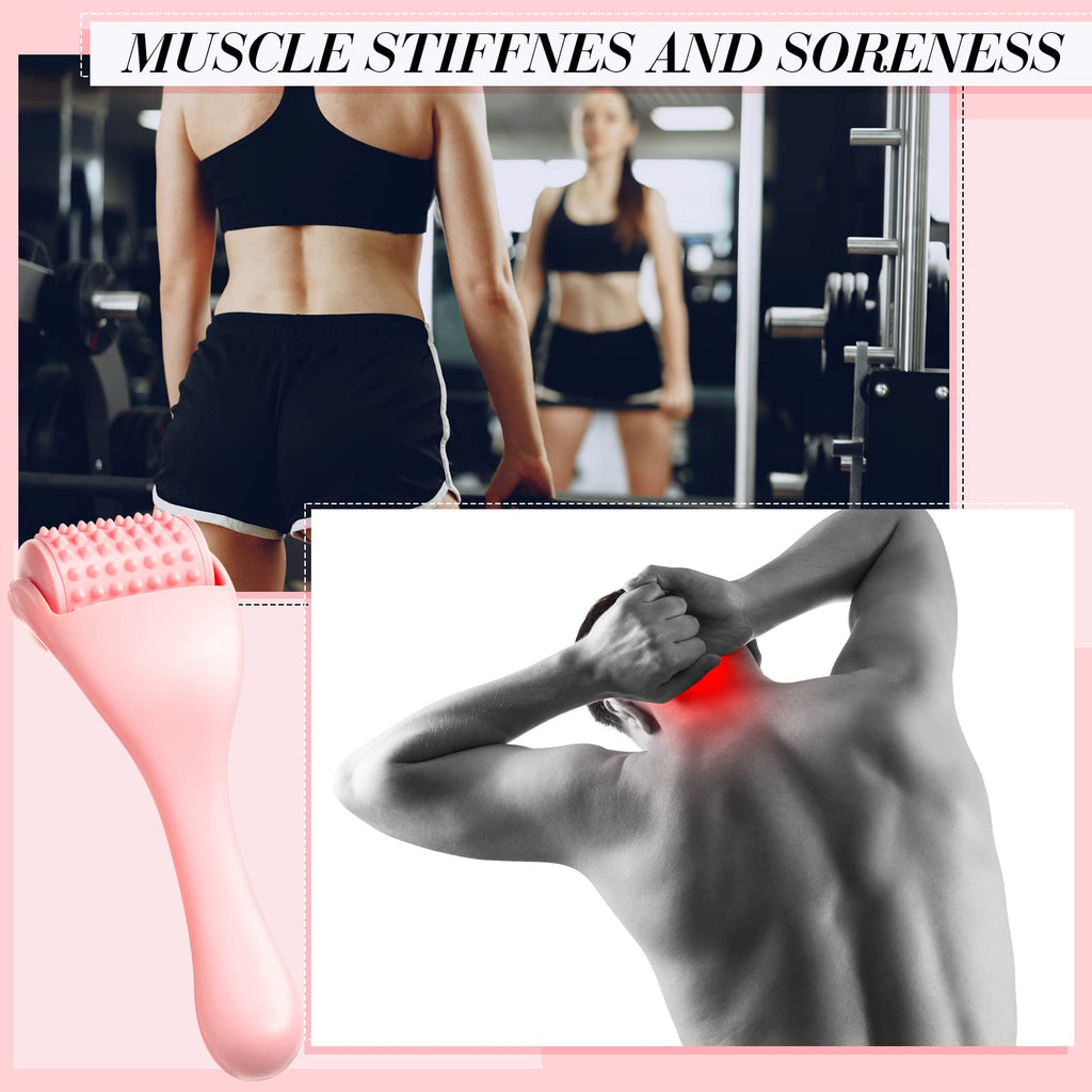 Tondiamo 2 Pcs Muscle Roller Stick Fascia Body Cellulite Face Muscle Massage Roller Manual Massage Tools for Muscles Relief Neck