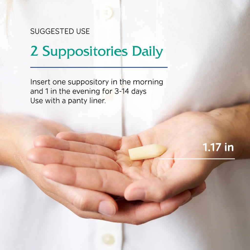 Vitanica Yeast Arrest, Homeopathic Vaginal Suppositories, for Yeast Infection Symptoms, Relieves Burning, Itching & Discharge, w