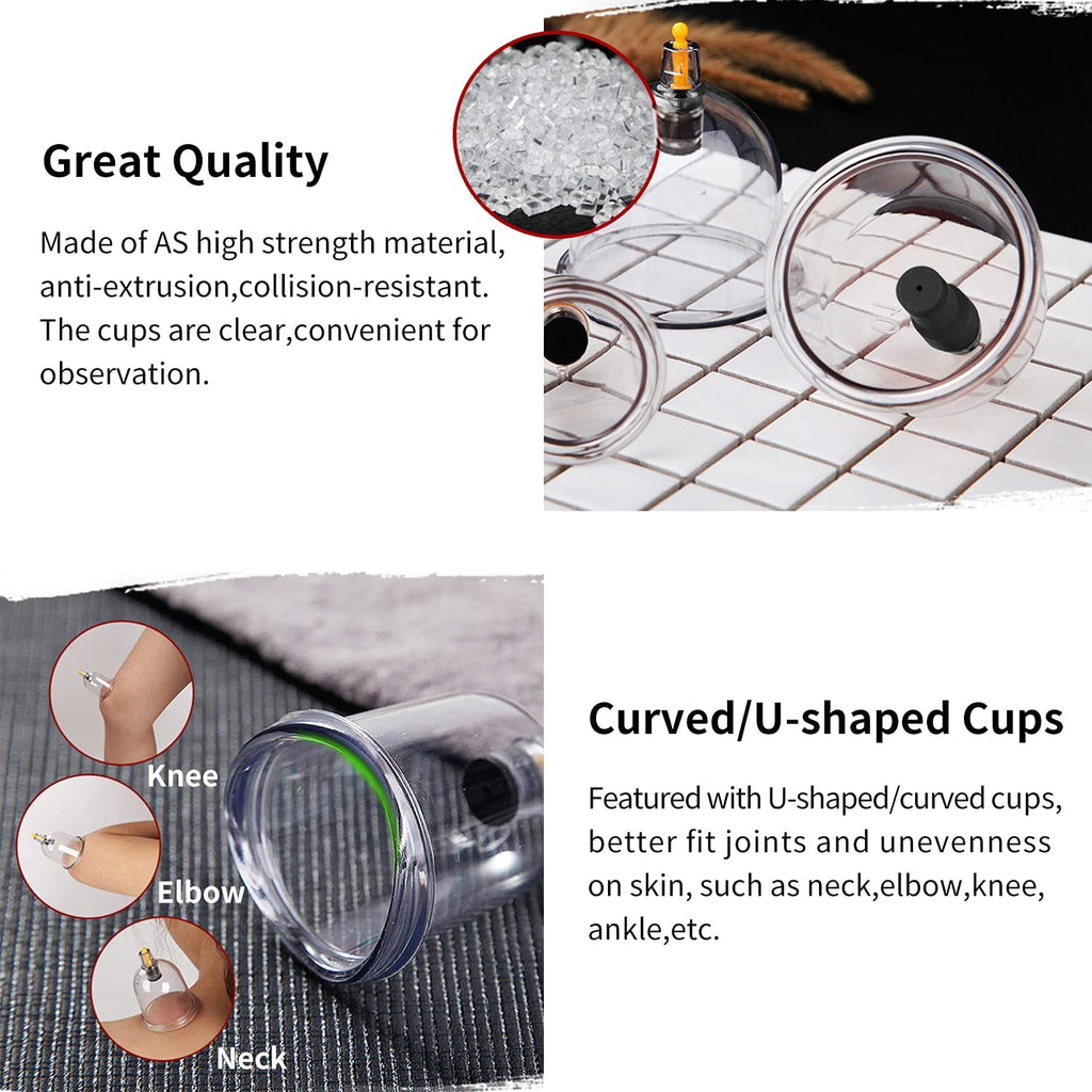 Cupping Therapy Set,32 Therapy Cups Cupping Set with Pump, Professional Chinese Acupoint Cupping Therapy Sets Hijama for Cupping