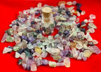 Indian Consigners Natural Crushed Polished Tumbled Gem Stone Chips, Decoration & Healing Crystals (Multi Fluorite)