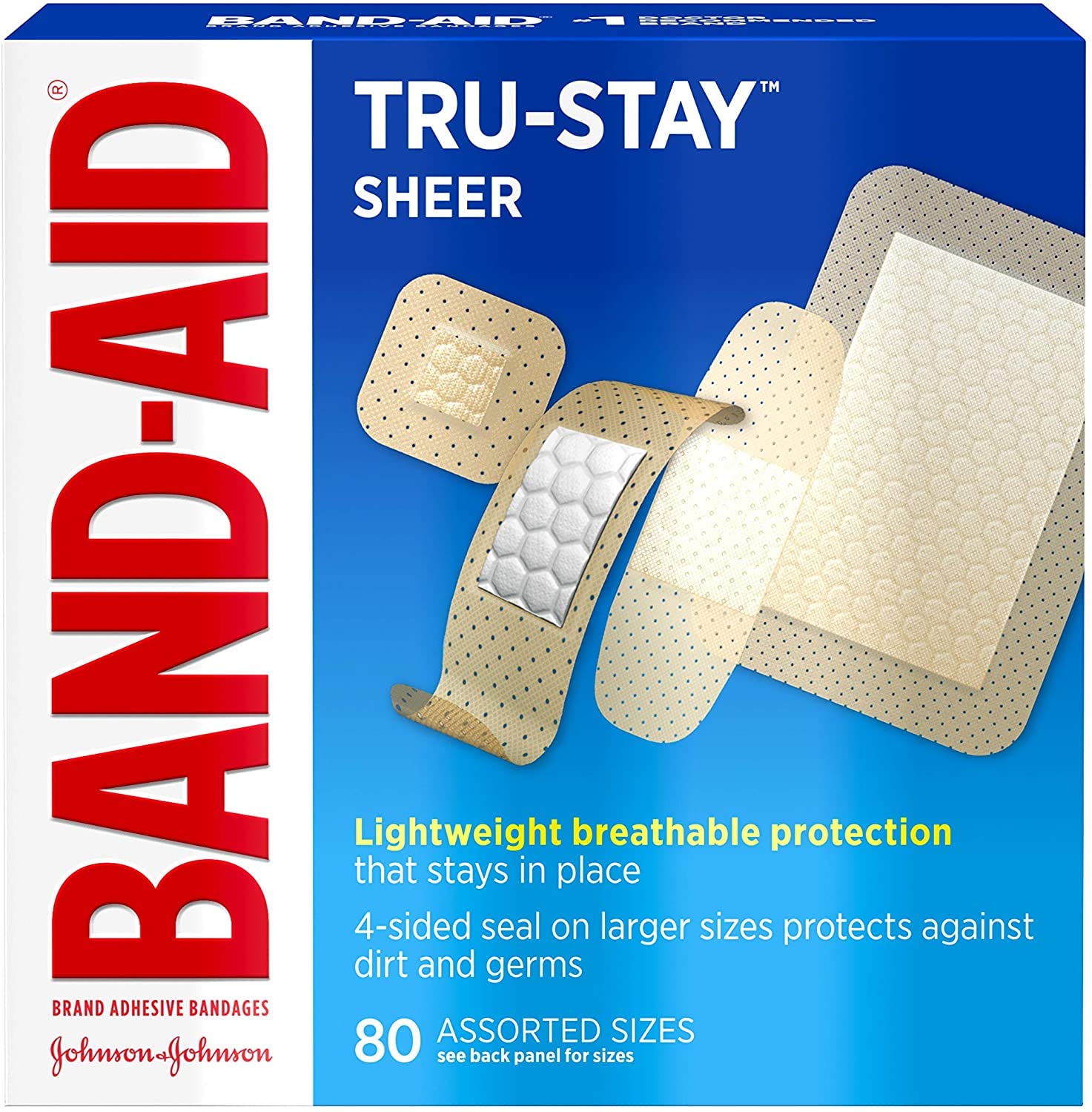 BAND-AID Sheer Strips Assorted 80 Each (Pack of 2)