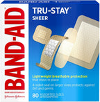 BAND-AID Sheer Strips Assorted 80 Each (Pack of 2)
