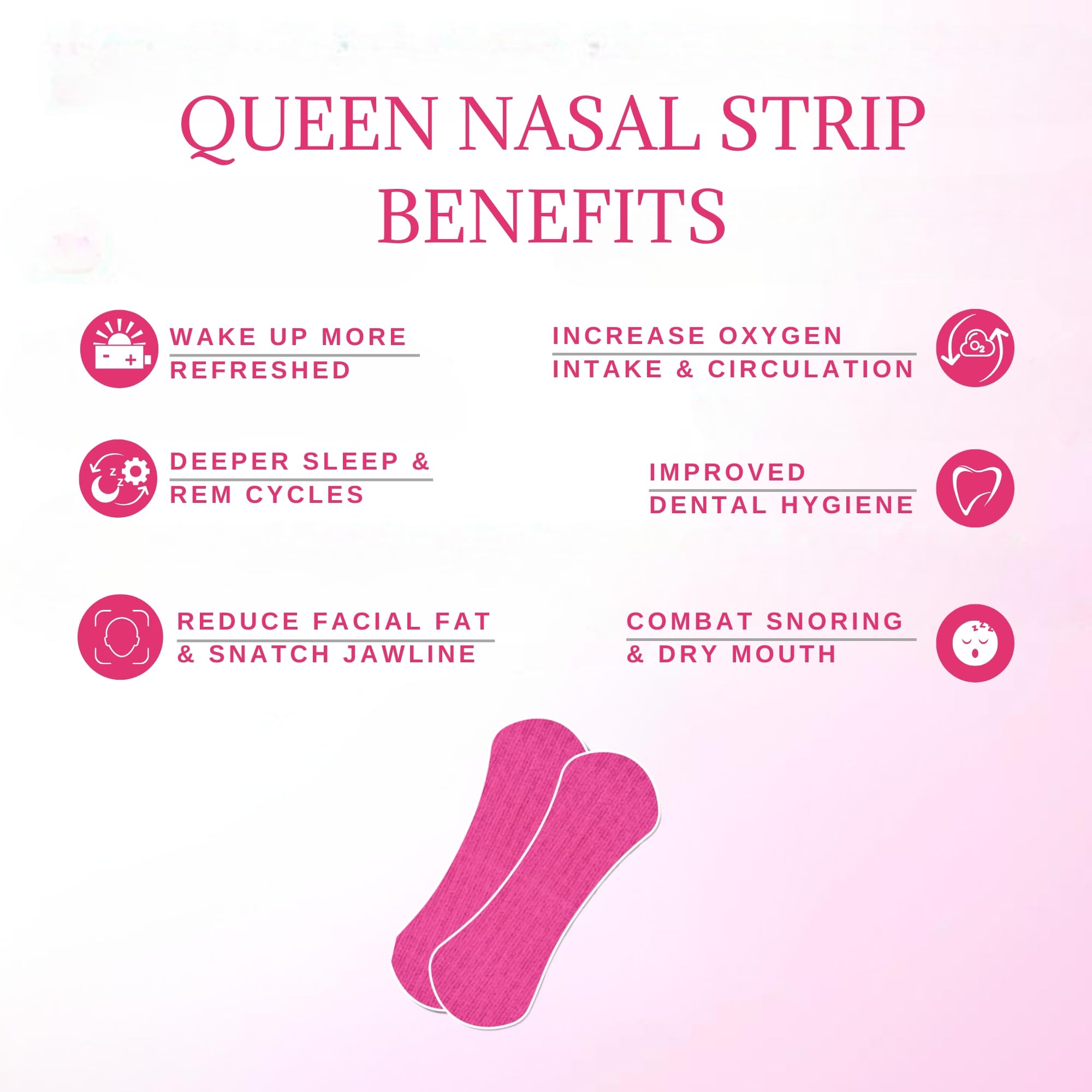 Queen Nasal Strips (30 Pack) Sleep Better - Helps with Snoring, Nasal Congestion & Exercise - Non-Invasive Anti Snoring Strips -