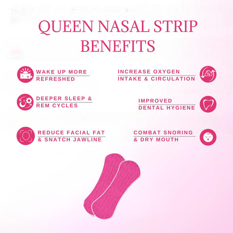 Queen Nasal Strips (30 Pack) Sleep Better - Helps with Snoring, Nasal Congestion & Exercise - Non-Invasive Anti Snoring Strips -