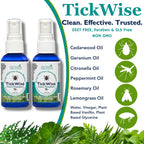 3 Moms Organics, TickWise 2oz Extra Strength Happy Campers 2-Pack - DEET- Free, Tick and Insect Repellent, Plant Based Essential