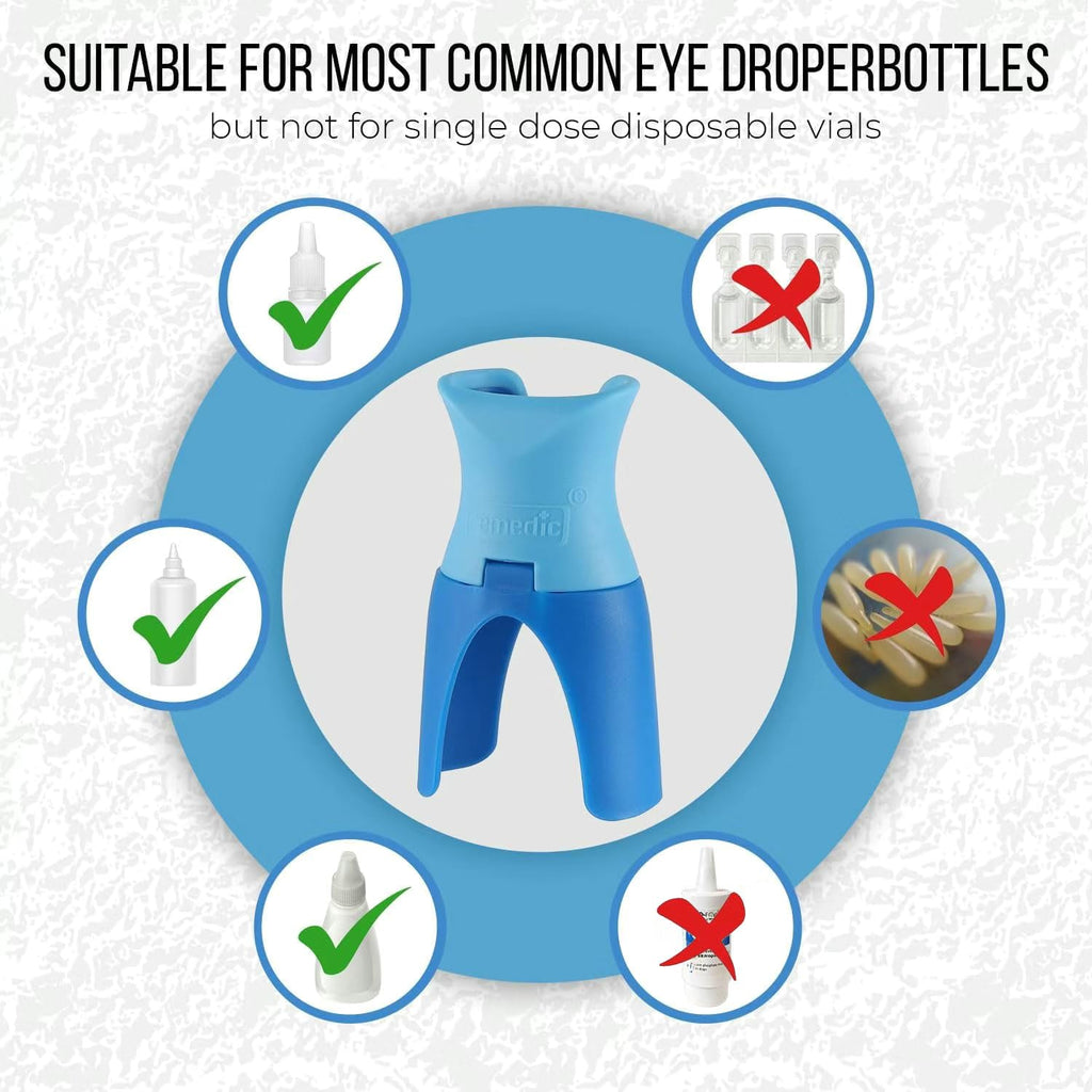 Eyedrop Bottle Guide Aid Dispenser, Reusable Eye Dropper Applicator, Eye Drop Helper for Accurate Delivery, Safe and Easy Eyecar