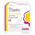 Ultra Thin Cotton Feminine Pads by Maxim (Regular, 3 Pack): 100% Cotton Winged Menstrual Pads for Sensitive Skin - Chlorine Free