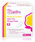 Ultra Thin Cotton Feminine Pads by Maxim (Regular, 3 Pack): 100% Cotton Winged Menstrual Pads for Sensitive Skin - Chlorine Free