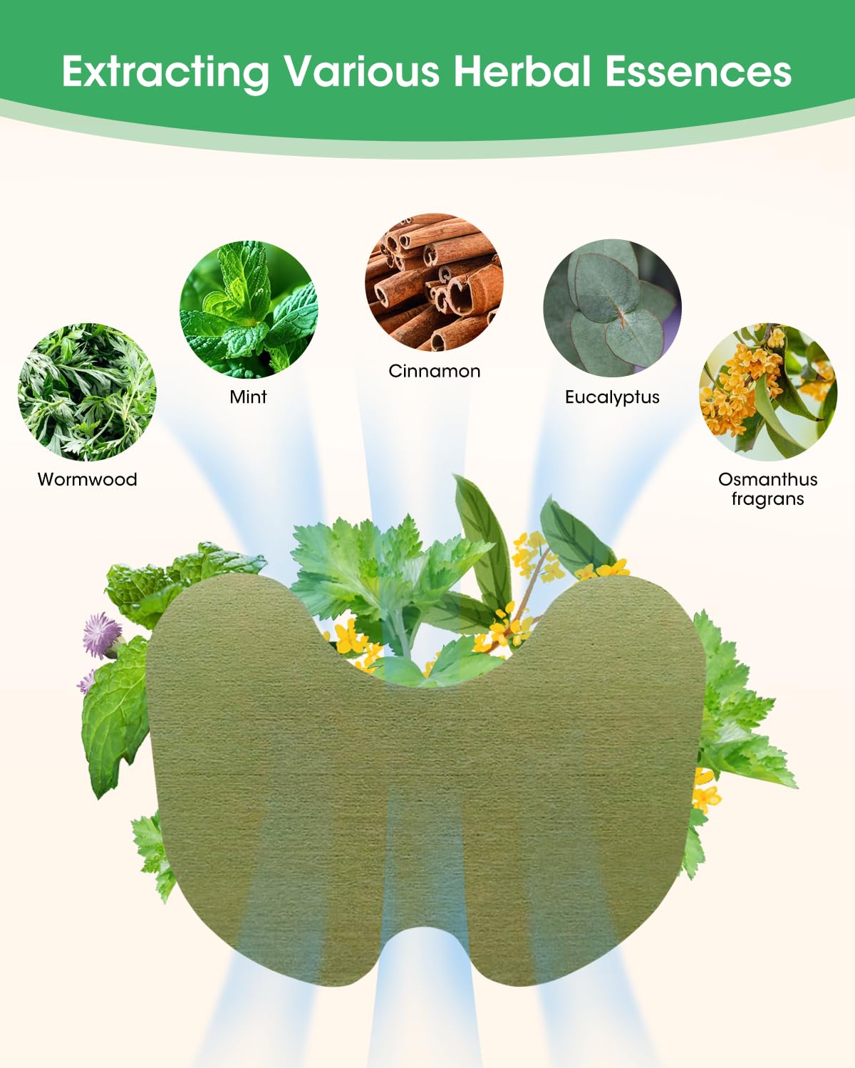 MYMULIKE 52 Count Knee Patches, Warming Herbal Patches for Long Lasting Reducing of Joint Uncomfortable, Wormwood Extract Sticke