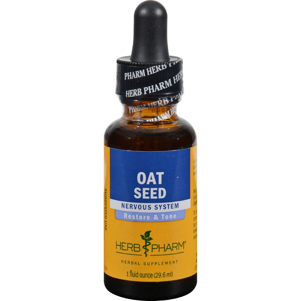Herb Pharm Certified Organic Oat Seed Liquid Extract for Nervous System Support, Organic Cane Alcohol, 1 Fl Oz