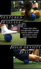 GolgiStim Large Trigger Point Massage Ball - 4.75 Inch Hard Rubber Therapy Ball for Myofascial Massage - Deep Tissue Massager fo