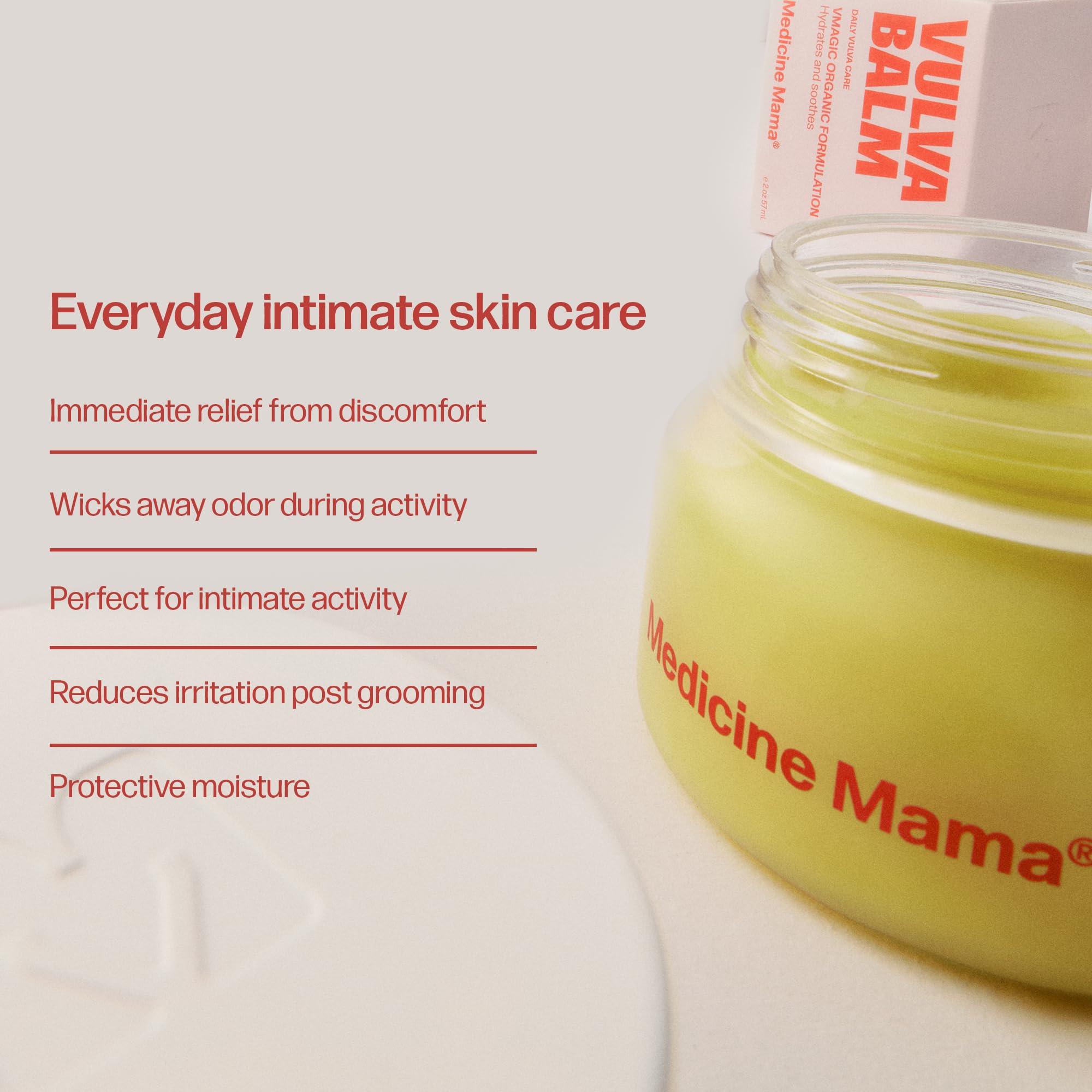 VMAGIC by Medicine Mama Organic Vulva Balm - Intimate Skin Care, Menopause Support - Relieves Feminine Dryness, Itching & Irrita