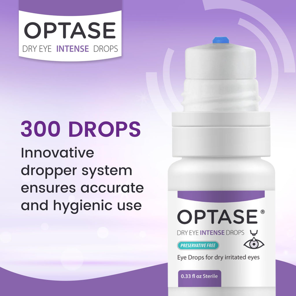 Optase Dry Eye Intense Drops - Preservative Free Eye Drops for Long Lasting Relief - Artificial Tears to Relieve Severe Dry Eye