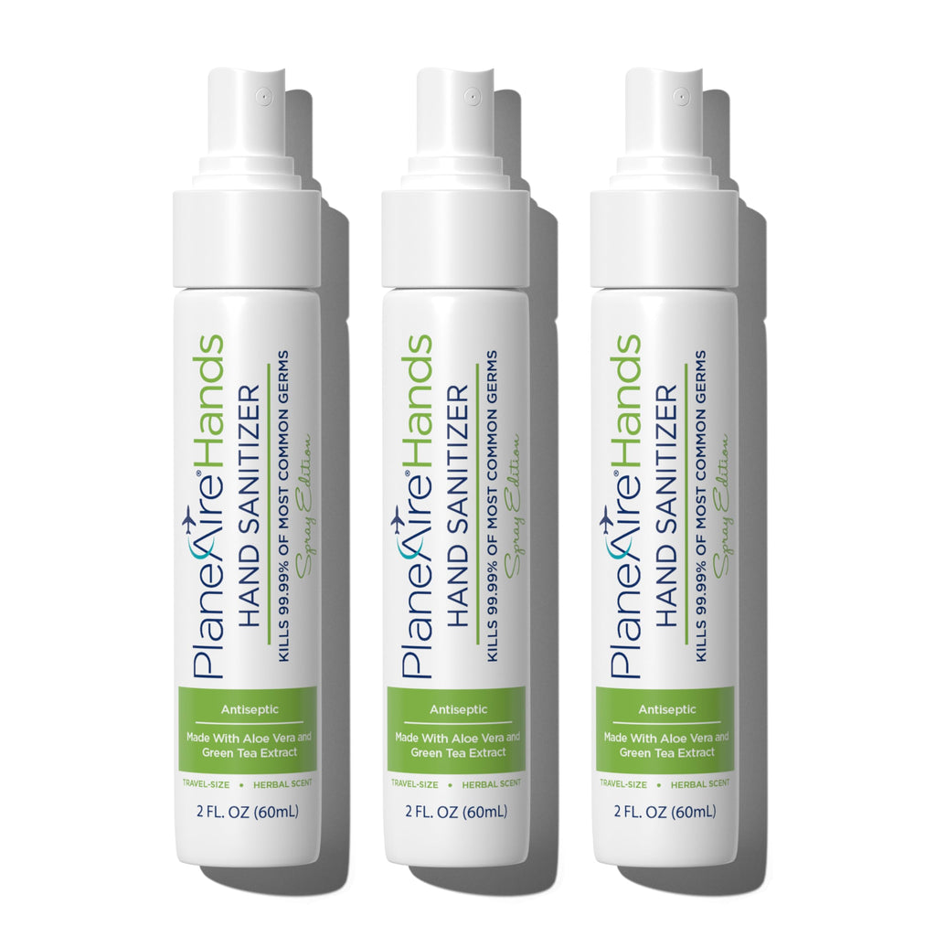 Signature Herbal Spray Hand Sanitizer | Travel Size | Hydrate & Cleanse | Made with Aloe Vera & Green Tea Extract | Blend of Ess