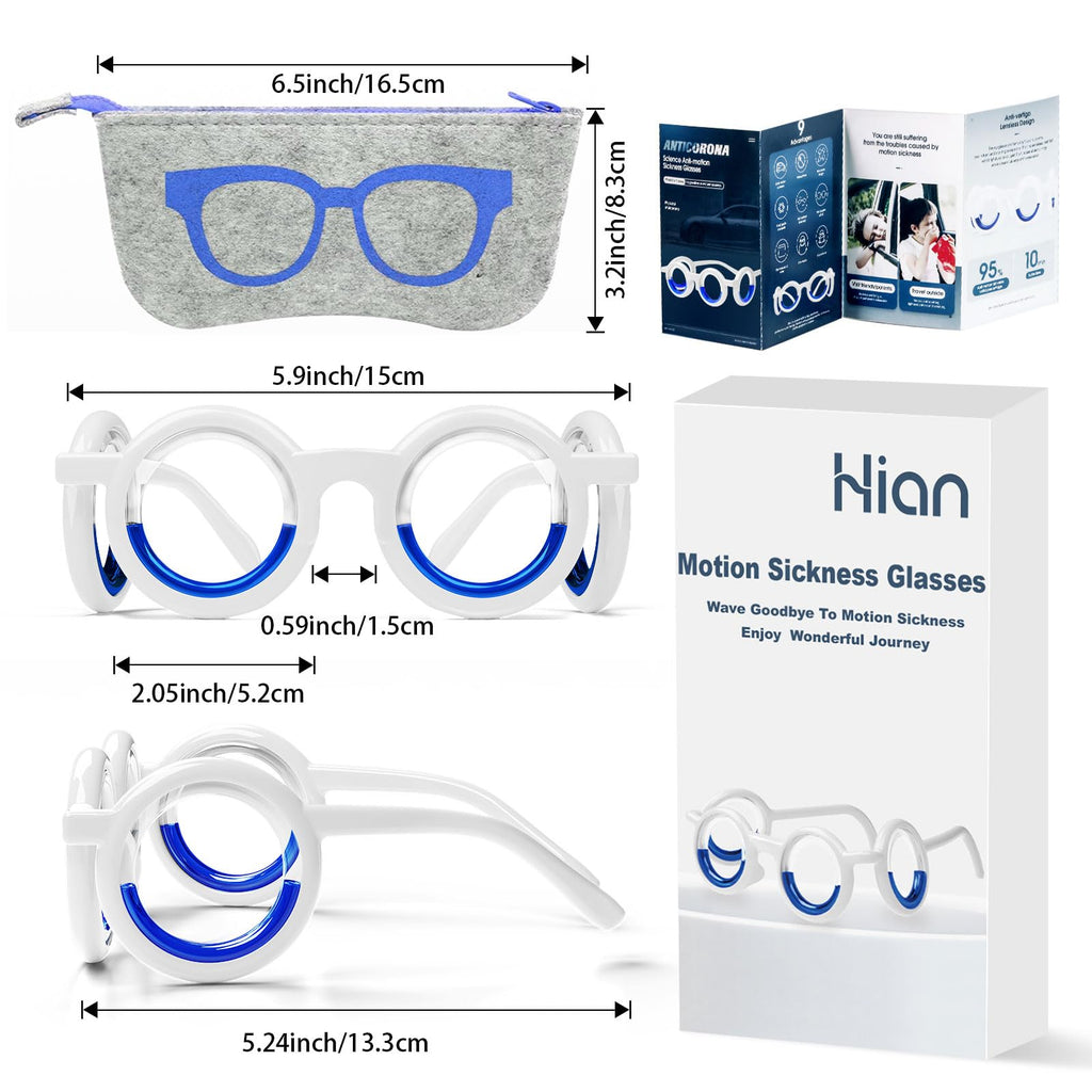 Motion Sickness Glasses, Car Sickness Glasses,Relieve Carsickness Airsickness Seasickness Glasses,Anti Nausea Vertigo Glasses, N
