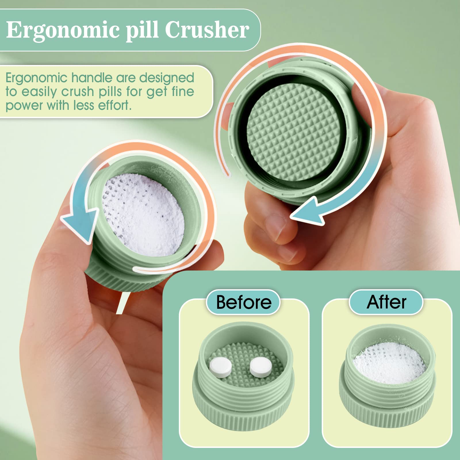 Pill Cutter Splitter with Dispenser, Pill Cutter for Small or Large Pills, Crushes Pills, Vitamins, Tablets, Stainless Steel Bla