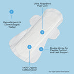 The Honey Pot Company - 64ct - Pads for Women - Non-Herbal Super Pads w/Wings - Organic Pads for Women - Cotton Cover, & Ultra-A