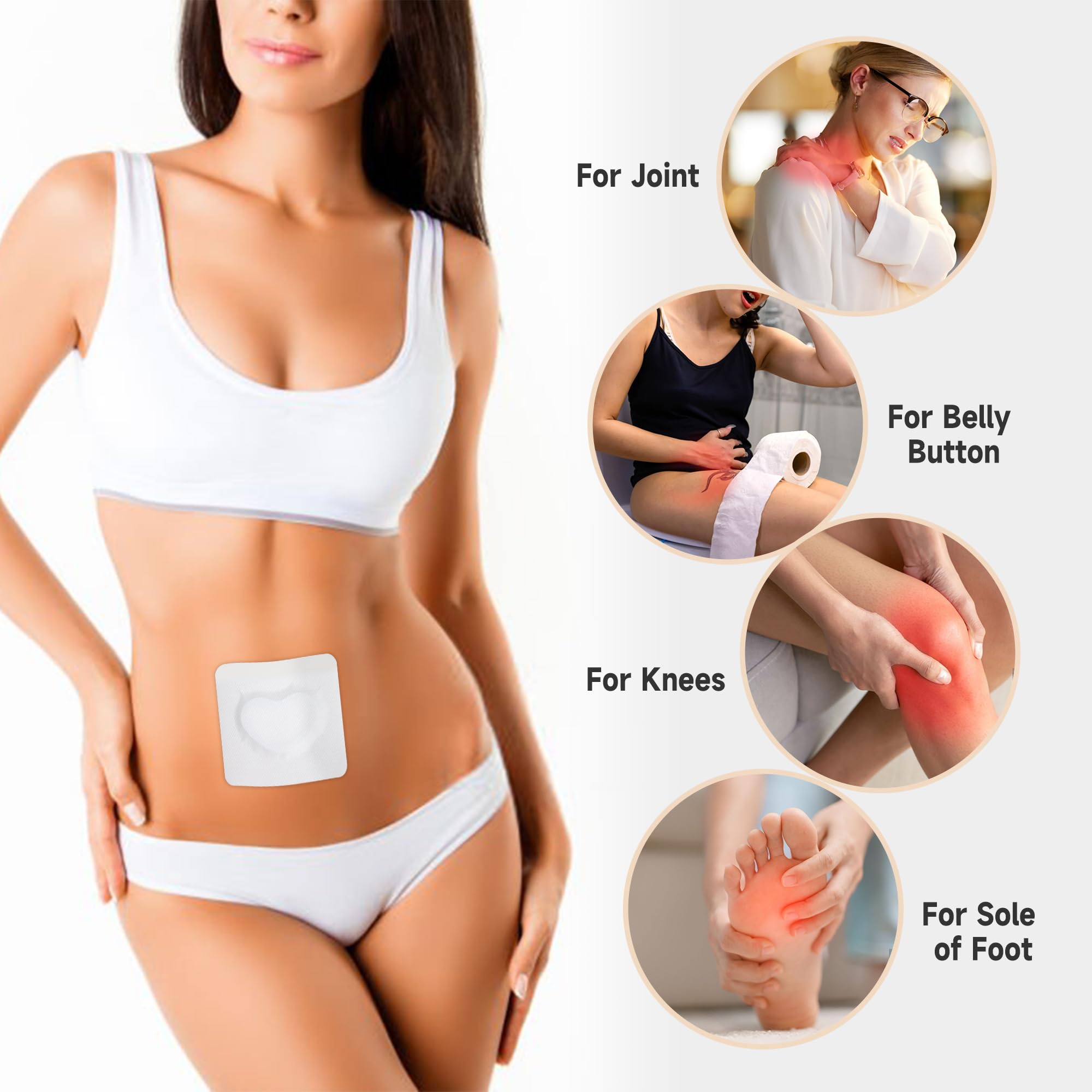 108pcs Castor Oil Patches for Belly Button, Castor Oil Pack Wrap for Belly Button, Self Adhesive Disposable Patch Cover