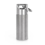 Titanium Pill Box Keychain, Waterproof Compact Pill Organizer for Emergency Pills & Vitamins, Portable Keyring Necklace Holder, 