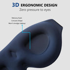 ALASKA BEAR 100% Blackout Sleep Mask Most Comfortable Contoured Eye Cups and Nose Covering for Women Men, 3D Pillowy Soft Light