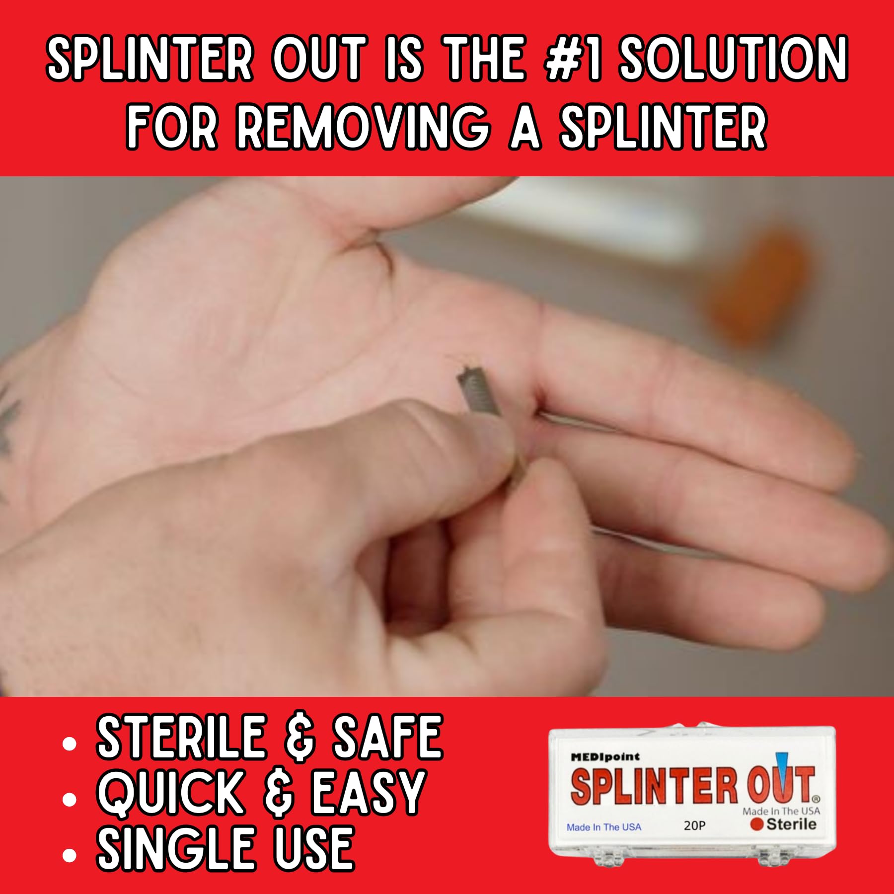 Medipoint Splinter Out Splinter Remover, 20 Count