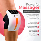 zinbox Upgraded 4-in-1 Portable Knee Massager w/Red Light, Vibration Massage, & Soothing Heat for Relaxation, Comfort Everyday -