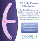Biodermis Epi-Derm Mastopexy Anchor Shape Silicone Scar Tape for Breast Reduction & Reconstruction Surgery, Scar Sheets for Flat