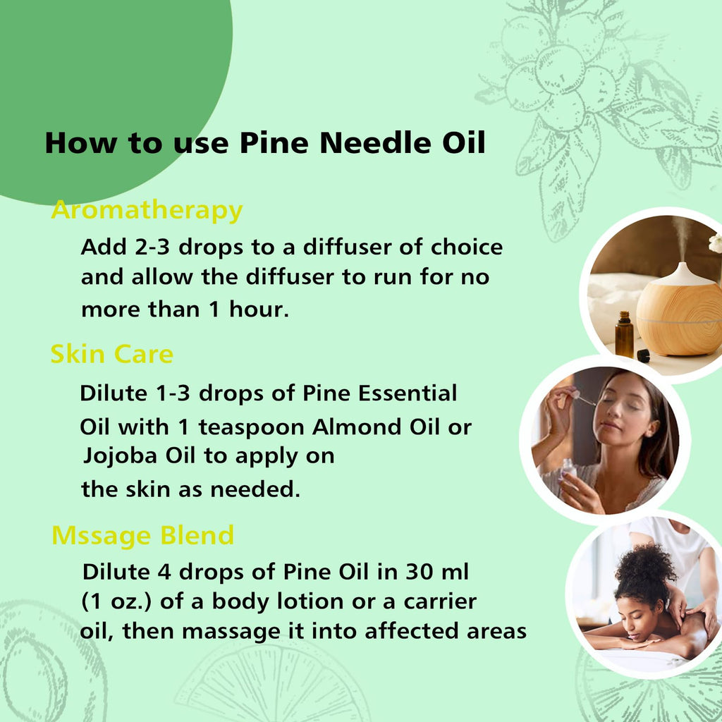 GM Gumili Pine Needle Essential Oil for Diffuser Home Cleaning Christmas - 100ml