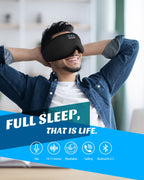 LC-dolida Sleep Mask with Bluetooth Headphones, Sleep Headphones Bluetooth Sleep Mask Eye Mask Pressure Relief Night Sleeping He