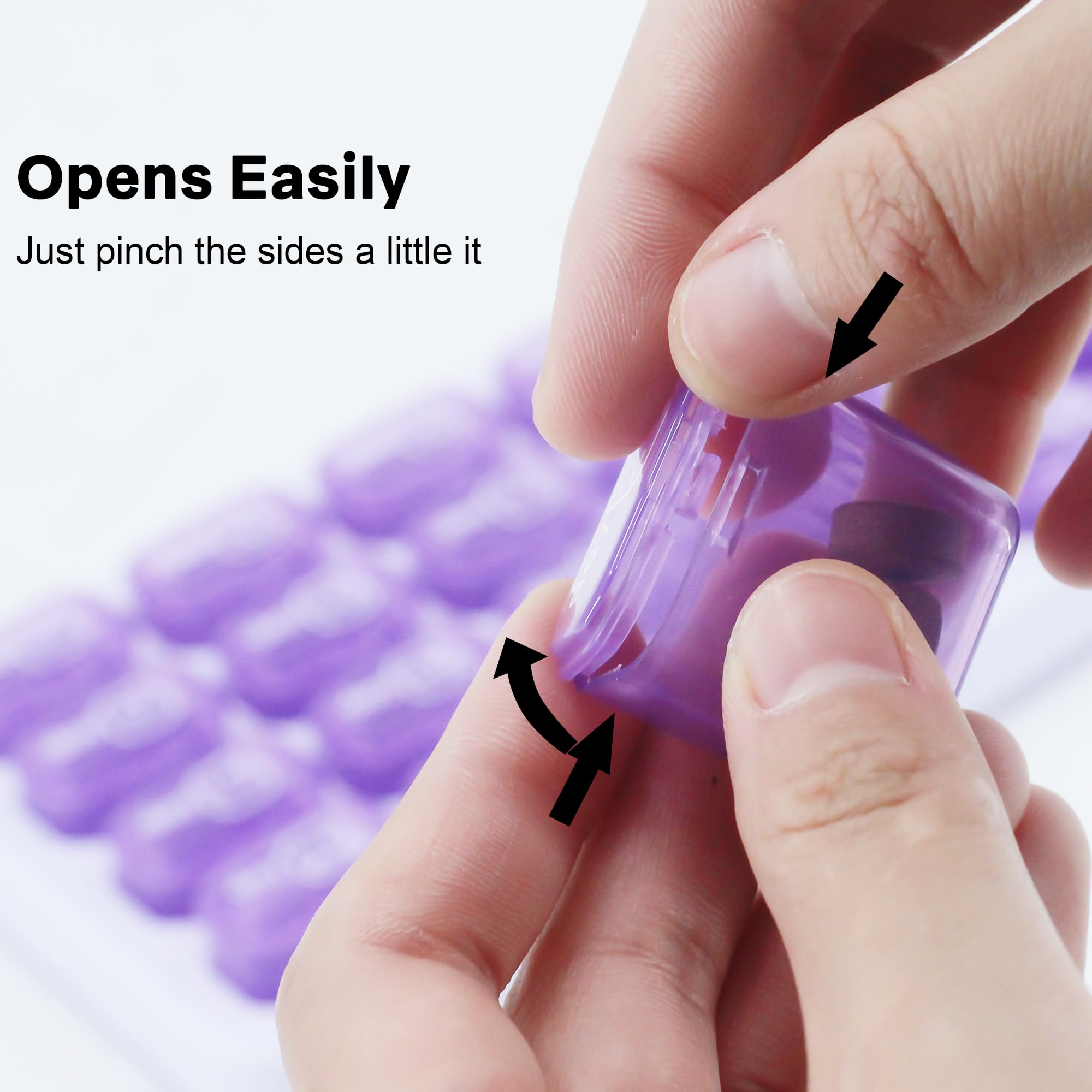 UHZBTEC Monthly 31 compartments Pill Organizer Day Pill Organizer for Medicine Vitamin Holder Container (Purple)