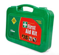 First Aid Kit For Home/Office/Vehicle/Travel  AkIi (With All The Meds / 50 Items Inside In A Green Plastic Box)